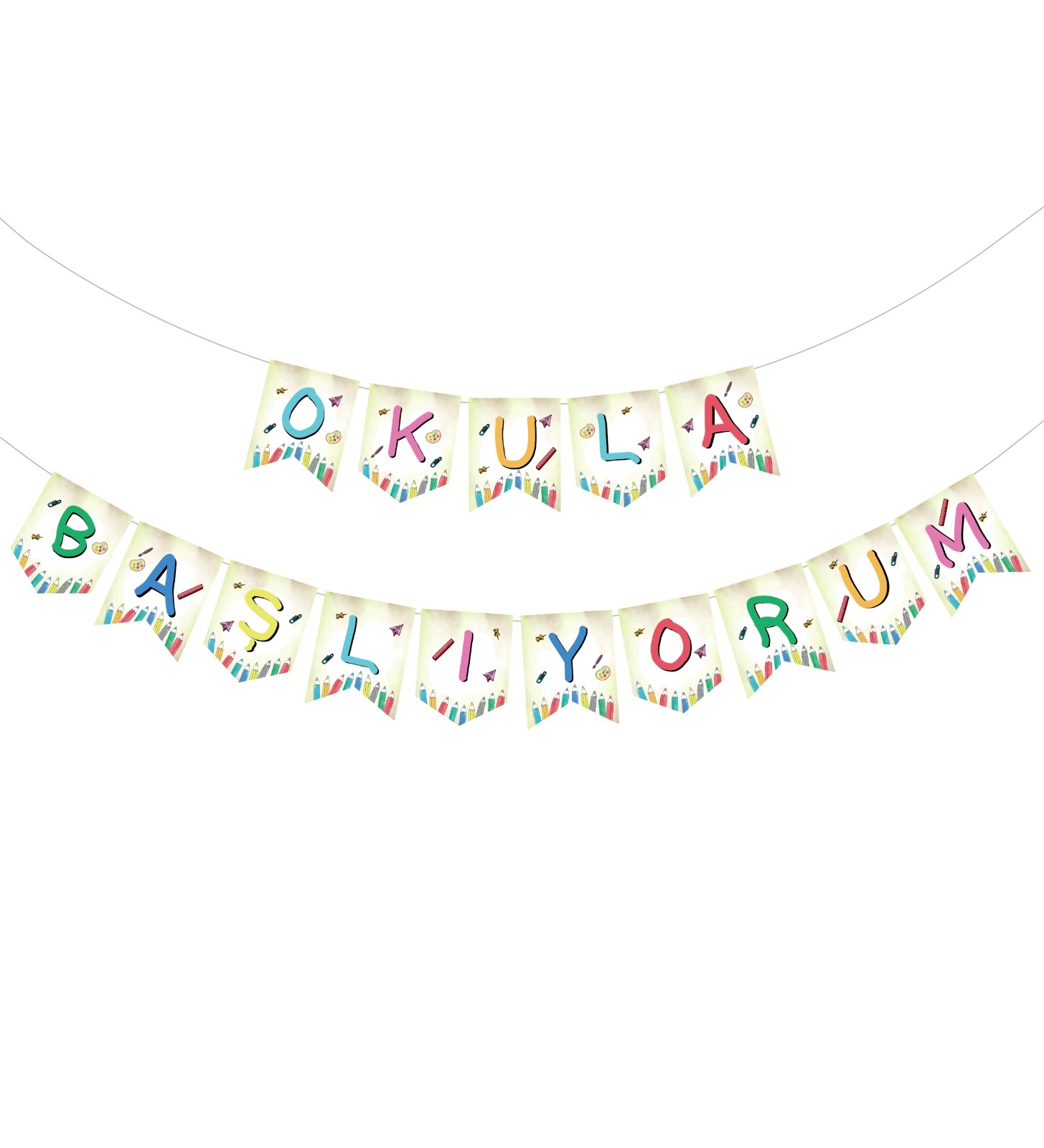 Zikzak Banner Okula Başlıyorum