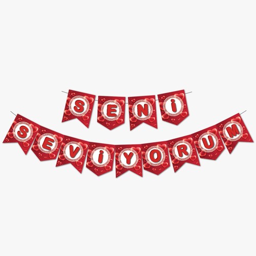 Zikzak Banner Seni Seviyorum